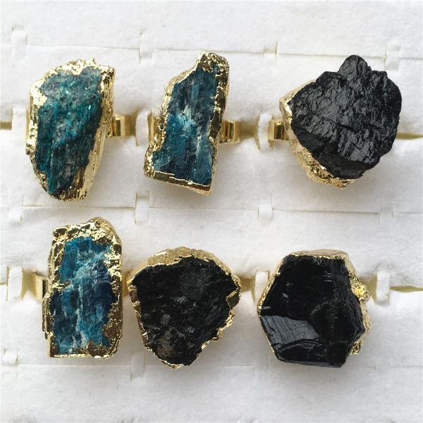 cluster rings natural stone gold adjustable ring irregular black tourmaline e ore gem blue crystal finger for women trendy jewelry, Golden;silver
cluster rings natural stone gold adjustable ring irregular black tourmaline e ore gem blue crystal finger for women trendy jewelry, Golden;silver