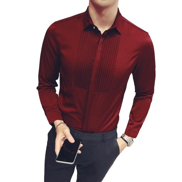 boutique fashion solid color groom wedding dress slim men's formal long-sleeved shirts stage banquet performance male shirt casual, White;black
boutique fashion solid color groom wedding dress slim men's formal long-sleeved shirts stage banquet performance male shirt casual, White;black