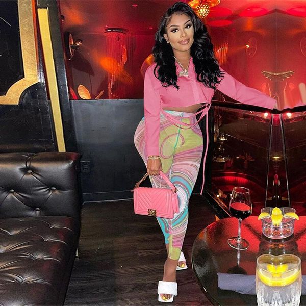 women's two piece pants 2 set long sleeve shirt crop printed leggings women fall outfits mesh sheer night clubwear matching sets, White
women's two piece pants 2 set long sleeve shirt crop printed leggings women fall outfits mesh sheer night clubwear matching sets, White