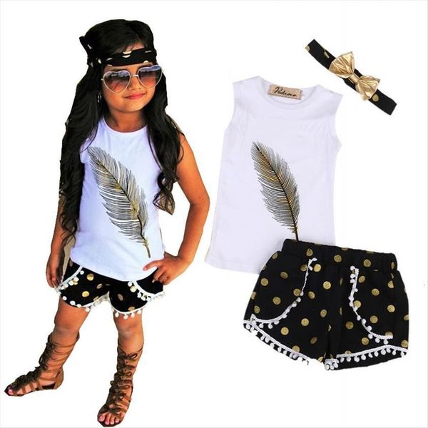 3 pcs little girls summer feather clothing set kids girl outfits sleeveless vest tassels shorts bottom headband clothes, White
3 pcs little girls summer feather clothing set kids girl outfits sleeveless vest tassels shorts bottom headband clothes, White