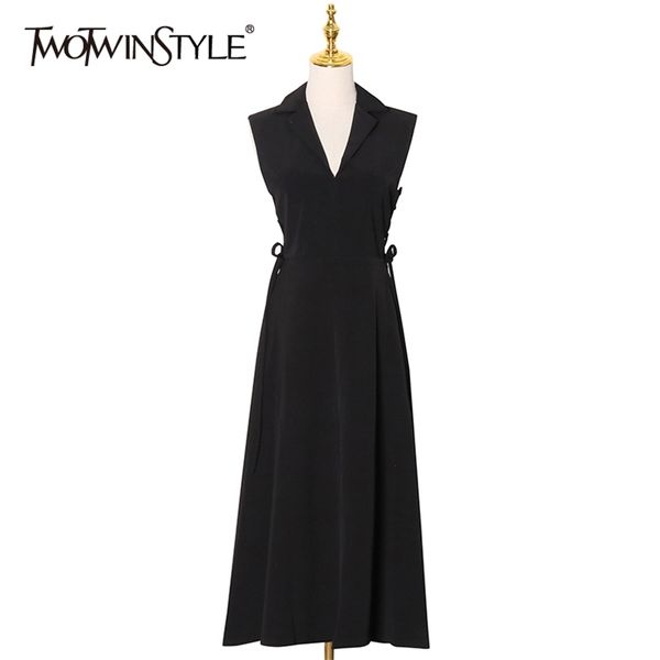 hollow out bandage dress for women lapel sleeveless high waist black dresses female spring fashion clothes 210520, Black;gray
hollow out bandage dress for women lapel sleeveless high waist black dresses female spring fashion clothes 210520, Black;gray