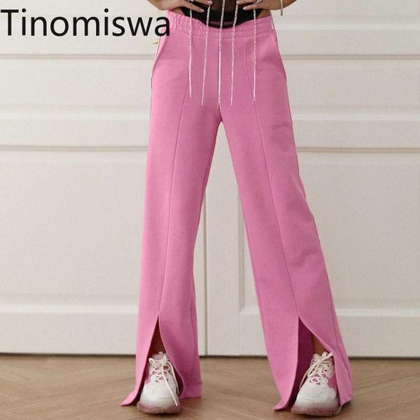 women's pants & capris tinomiswa high waist wide leg women pure color split design casual trousers straight elegant pantalones femme, Black;white
women's pants & capris tinomiswa high waist wide leg women pure color split design casual trousers straight elegant pantalones femme, Black;white