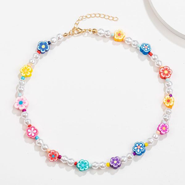 chokers kmvexo korean irregular pearl choker necklace for women cute sweet girls clay flower beads 2021 summer bohemian jewelry, Golden;silver
chokers kmvexo korean irregular pearl choker necklace for women cute sweet girls clay flower beads 2021 summer bohemian jewelry, Golden;silver