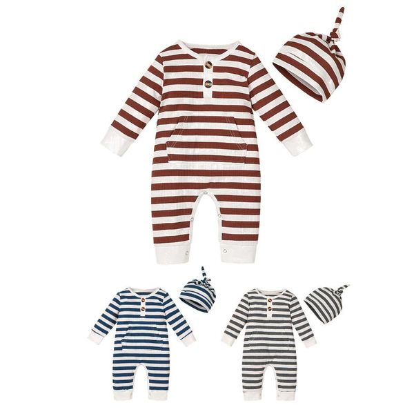 fall autumn 0-12m born baby girl boy 2pcs set striped button decorate front pocket long sleeve romper+hat outfits jumpsuits, Blue
fall autumn 0-12m born baby girl boy 2pcs set striped button decorate front pocket long sleeve romper+hat outfits jumpsuits, Blue