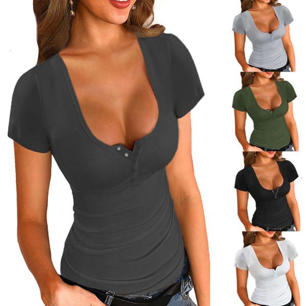 women's t-shirt 2021 summer solid casual u-neck pullover tight short sleeve love mm d7i2, White
women's t-shirt 2021 summer solid casual u-neck pullover tight short sleeve love mm d7i2, White