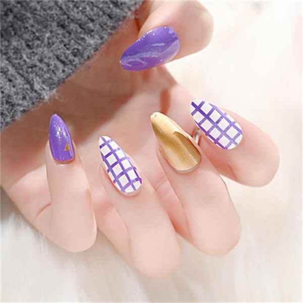 false nails striped product nail tip finished 24 removable water drop wearable manicure, Red;gold
false nails striped product nail tip finished 24 removable water drop wearable manicure, Red;gold