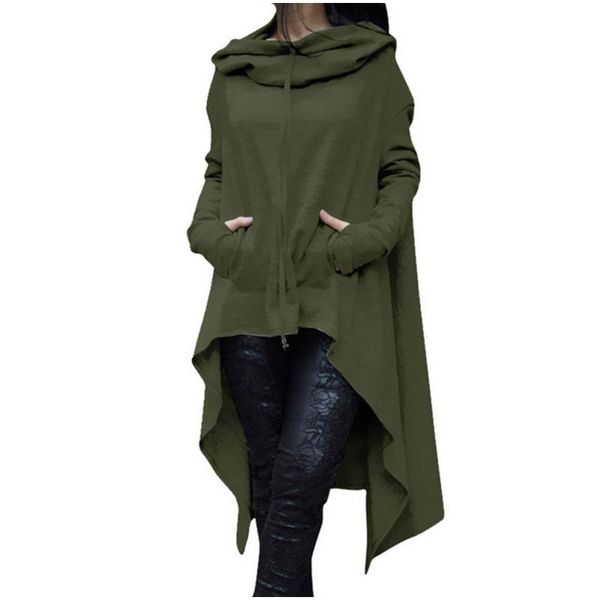 women's hoodies & sweatshirts sweatshirt solid color long-sleeved irregular long casual loose oversized hoodie pullovers ropa mujer, Black
women's hoodies & sweatshirts sweatshirt solid color long-sleeved irregular long casual loose oversized hoodie pullovers ropa mujer, Black