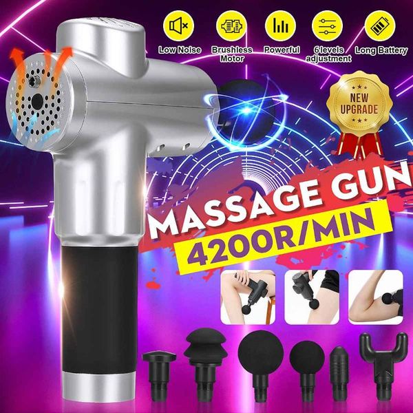 massage gun 4200r/min therapy guns 6 speeds muscle massager pain sport machine relax body slimming relief with heads
massage gun 4200r/min therapy guns 6 speeds muscle massager pain sport machine relax body slimming relief with heads