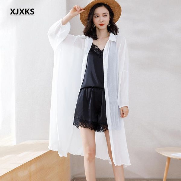 women's trench coats xjxks 2021 summer women long sun protection clothing fashion lapel long-sleeved thin windbreaker, Tan;black
women's trench coats xjxks 2021 summer women long sun protection clothing fashion lapel long-sleeved thin windbreaker, Tan;black