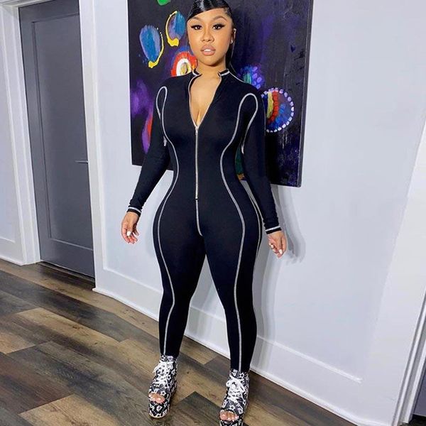 women's t-shirt 2021 autumn women black jumpsuit streetwear long sleeve bodycon solid winter sport fitness romper overalls for, White
women's t-shirt 2021 autumn women black jumpsuit streetwear long sleeve bodycon solid winter sport fitness romper overalls for, White