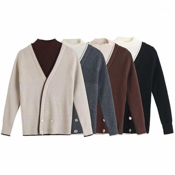 women knitted sweater patchwork turtleneck long sleeve pullover female fashion casual clothes women's sweaters, White;black
women knitted sweater patchwork turtleneck long sleeve pullover female fashion casual clothes women's sweaters, White;black