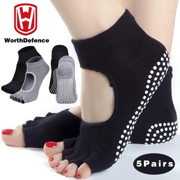 sports socks worthwhile 5 pairs women five toe yoga anti slip lady gym fitness pilates sock professional slipper dance protector, Black
sports socks worthwhile 5 pairs women five toe yoga anti slip lady gym fitness pilates sock professional slipper dance protector, Black