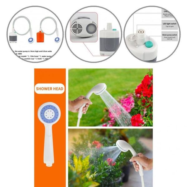 hydration packs usb charging camping accessory easy to use large water output shower set for outdoor