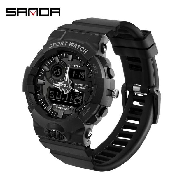 wristwatches sanda g style sports men's watches waterproof s black sport watch digital led men woman quartz clock relogio masculino, Slivery;brown
wristwatches sanda g style sports men's watches waterproof s black sport watch digital led men woman quartz clock relogio masculino, Slivery;brown