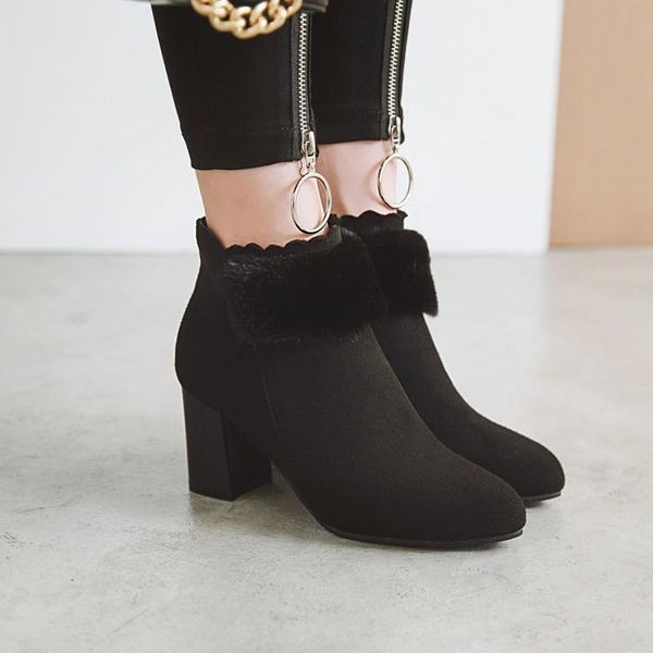 boots big size ma'am coarse heel short pure color boot barrel high, Black
boots big size ma'am coarse heel short pure color boot barrel high, Black