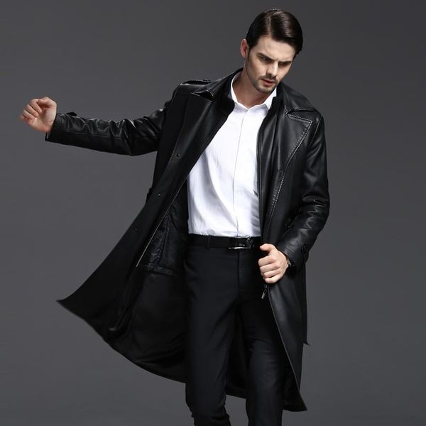 men's fur & faux m-4xl big yards cloth winter jacket long man leather suit collar and trench coat of a motorcycle, Black
men's fur & faux m-4xl big yards cloth winter jacket long man leather suit collar and trench coat of a motorcycle, Black
