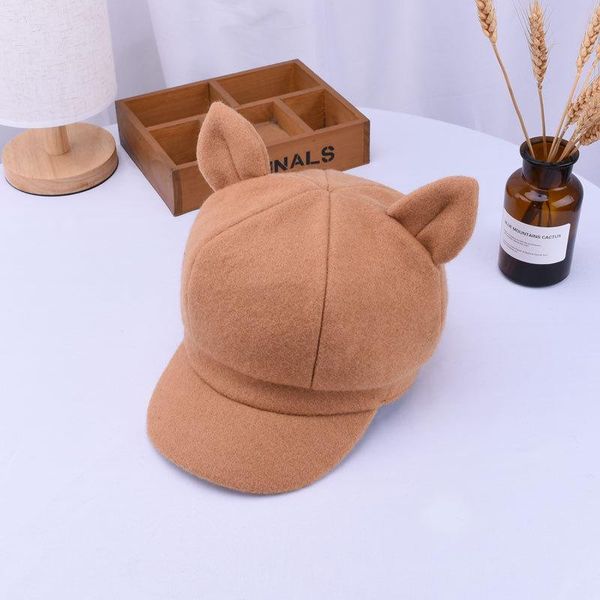 beanie/skull caps autumn and winter women's warm hat literary retro knitted solid color thickened peaked cap ear woolen octagonal, Blue;gray
beanie/skull caps autumn and winter women's warm hat literary retro knitted solid color thickened peaked cap ear woolen octagonal, Blue;gray
