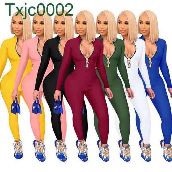 women jumpsuits designer slim long sleeve pants zipper onesies ladies solid color one pieces pants rpompers 7 colours, Black;white
women jumpsuits designer slim long sleeve pants zipper onesies ladies solid color one pieces pants rpompers 7 colours, Black;white