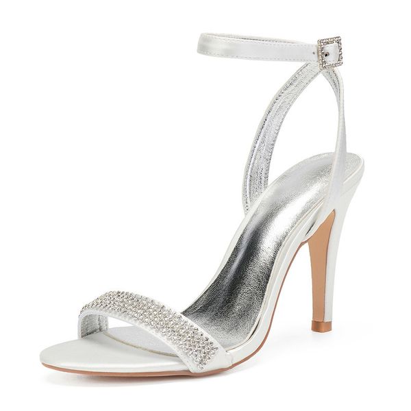 sandals high heels satin crystals bridal open toe ankle buckle strap heeled wedding formal party dress summer jy7k, Black
sandals high heels satin crystals bridal open toe ankle buckle strap heeled wedding formal party dress summer jy7k, Black