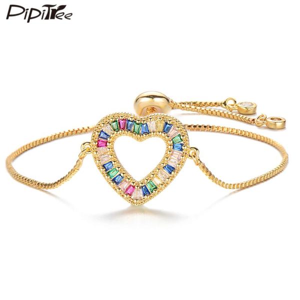 charm bracelets pipitree shiny princess cz zircon large love heart bracelet copper rose gold color for women wedding jewelry, Golden;silver
charm bracelets pipitree shiny princess cz zircon large love heart bracelet copper rose gold color for women wedding jewelry, Golden;silver