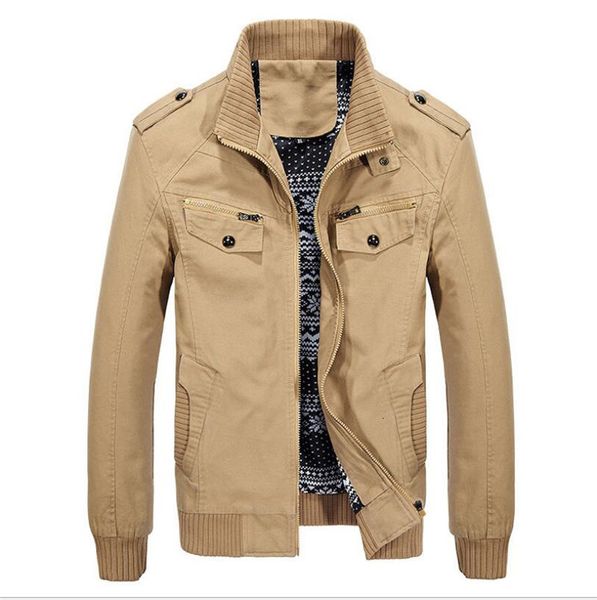 men's jackets designer mens zipper fly stand collar solid male pocket military jacket homme fashion plus size o4dz, Black;brown
men's jackets designer mens zipper fly stand collar solid male pocket military jacket homme fashion plus size o4dz, Black;brown
