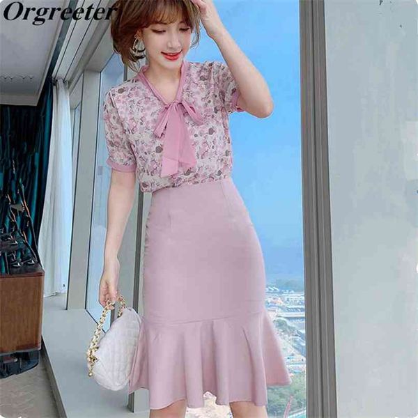 ol work wear sweet pink 2 pieces sets women floral print bow lace-up chiffon shirts + bodycon mermaid skirt suits casual outfits 210602, Black;white
ol work wear sweet pink 2 pieces sets women floral print bow lace-up chiffon shirts + bodycon mermaid skirt suits casual outfits 210602, Black;white