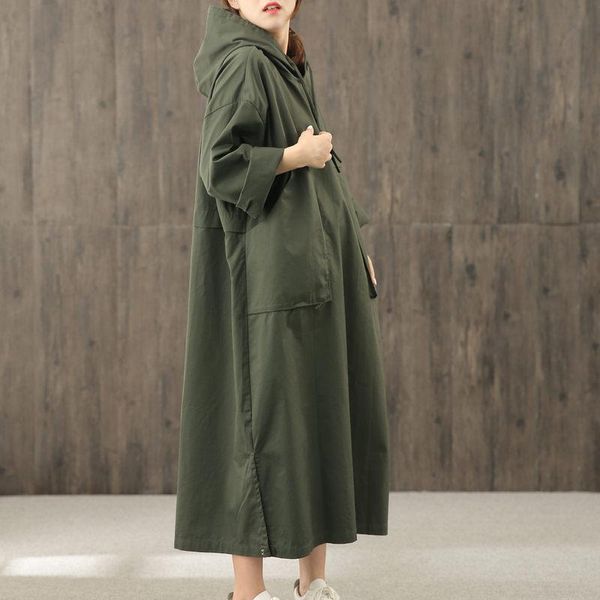 clothing 2021 autumn arrivals japanese style hooded long dress women's art leisure loose and large size tunic dresses y207 casual, Black;gray
clothing 2021 autumn arrivals japanese style hooded long dress women's art leisure loose and large size tunic dresses y207 casual, Black;gray