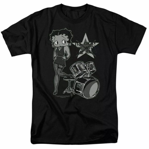 betty boop with the band t shirt mens licensed cartoon merchandise classic black, White;black
betty boop with the band t shirt mens licensed cartoon merchandise classic black, White;black