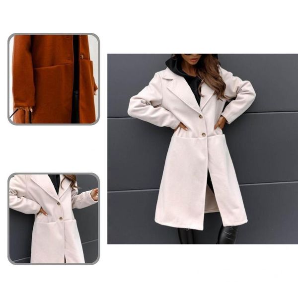 women's trench coats notched collar casual single-breasted women jacket for daily wear, Tan;black
women's trench coats notched collar casual single-breasted women jacket for daily wear, Tan;black