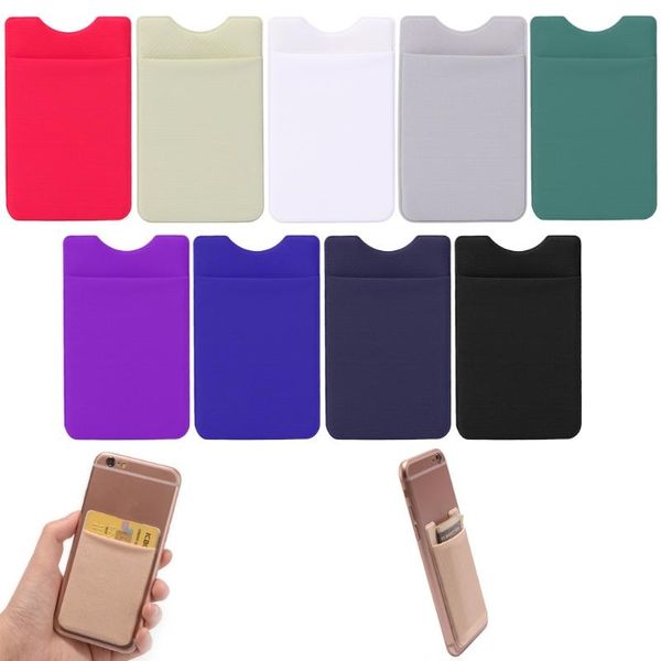 card holders 2021 women men elastic adhesive cell phone wallet case credit id holder sticker pocket fashion solid simple, Brown;gray
card holders 2021 women men elastic adhesive cell phone wallet case credit id holder sticker pocket fashion solid simple, Brown;gray