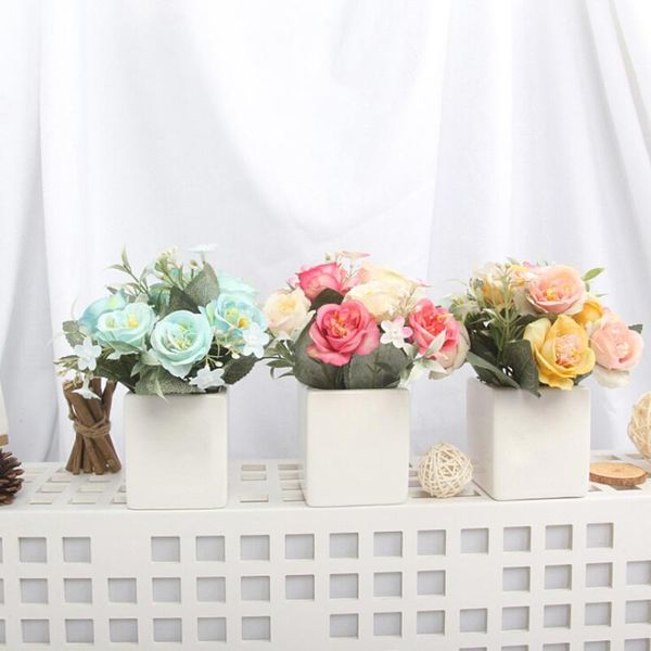 wedding decoration artificial rose flowers with ceramic pot mini bonsai set real touch fake for home desk decor ornament decorative & wreath
wedding decoration artificial rose flowers with ceramic pot mini bonsai set real touch fake for home desk decor ornament decorative & wreath