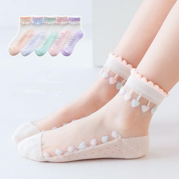 pairs /lot girls socks spring and summer thin children's crystal glass ice stockings lace princess, Pink;yellow
pairs /lot girls socks spring and summer thin children's crystal glass ice stockings lace princess, Pink;yellow