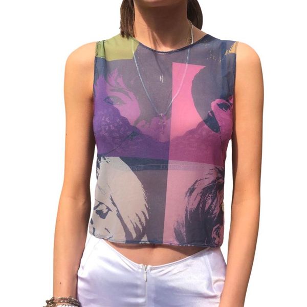 women's tanks & camis summer trendy personality sheer mesh tank sleeveless round neck portrait print crop, White
women's tanks & camis summer trendy personality sheer mesh tank sleeveless round neck portrait print crop, White