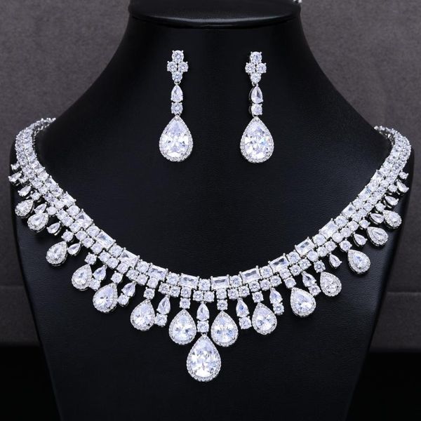 earrings & necklace blachette luxury nigerian drop pendant for women wedding banquet bridal crystal dubai jewelry, Silver
earrings & necklace blachette luxury nigerian drop pendant for women wedding banquet bridal crystal dubai jewelry, Silver