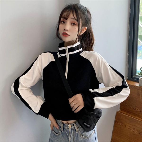 women's hoodies & sweatshirts patchwork 2021 design sweatshirt sale women casual sweat girls european korean, Black
women's hoodies & sweatshirts patchwork 2021 design sweatshirt sale women casual sweat girls european korean, Black