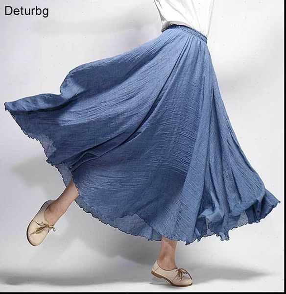 elegant high waist linen maxi women skirt summer elastic 2 layers saia feminina 20 colors sk53, Black
elegant high waist linen maxi women skirt summer elastic 2 layers saia feminina 20 colors sk53, Black