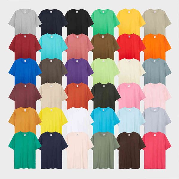 230g cotton loose version men's short sleeve t-shirt solid color blank printed class shirt, White;black
230g cotton loose version men's short sleeve t-shirt solid color blank printed class shirt, White;black