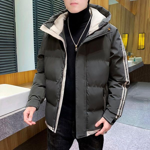 men's down & parkas winter men solid color white duck stand collar warm thick jacket male detachable hat casual parka coat, Black
men's down & parkas winter men solid color white duck stand collar warm thick jacket male detachable hat casual parka coat, Black