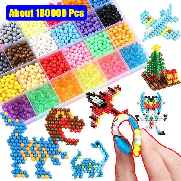 2500-18000Pcs Refill Hama Beads Puzzle Aquabeads DIY Water Spray Beads Set Ball Games 3D Handmade Magic Toys for Girls Children
2500-18000Pcs Refill Hama Beads Puzzle Aquabeads DIY Water Spray Beads Set Ball Games 3D Handmade Magic Toys for Girls Children