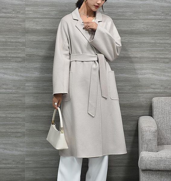 women's wool & blends super quality 100%cashmere fur coat long slim female jacket autumn winter coats double-sided woolen cloth roupas, Black
women's wool & blends super quality 100%cashmere fur coat long slim female jacket autumn winter coats double-sided woolen cloth roupas, Black