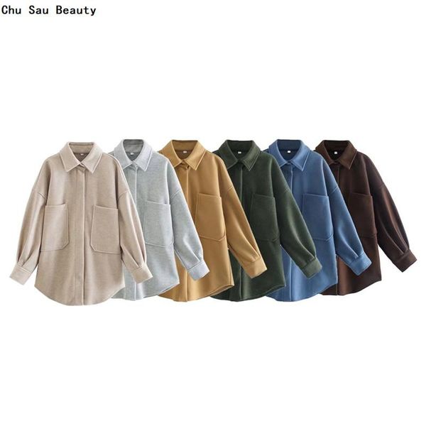 women's wool & blends chu sau beauty 2021 six-color large pocket casual jacket autumn/winter fashion lapel loose long-sleeved coat, Black
women's wool & blends chu sau beauty 2021 six-color large pocket casual jacket autumn/winter fashion lapel loose long-sleeved coat, Black