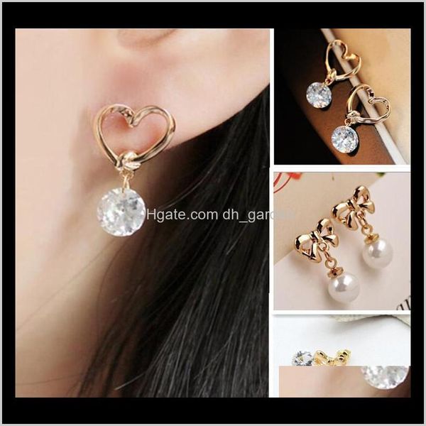 drop delivery 2021 gold plated love heart bowknot stud earring pearl crystal cubic zirconia bride women wedding earrings jewelry ejxaw, Golden;silver
drop delivery 2021 gold plated love heart bowknot stud earring pearl crystal cubic zirconia bride women wedding earrings jewelry ejxaw, Golden;silver