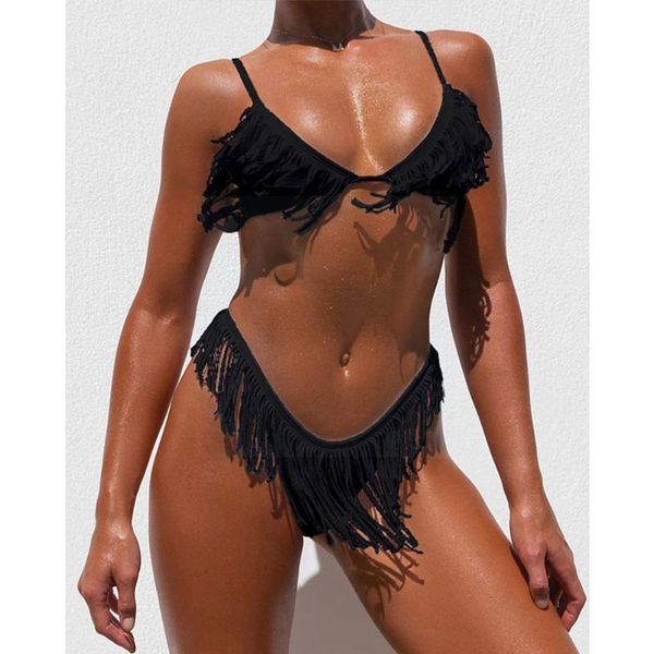 women's swimwear 2021 summer tassel low waist bikini push-up swimming suit beach women swimsuit fringe bathing p2w0, White;black
women's swimwear 2021 summer tassel low waist bikini push-up swimming suit beach women swimsuit fringe bathing p2w0, White;black