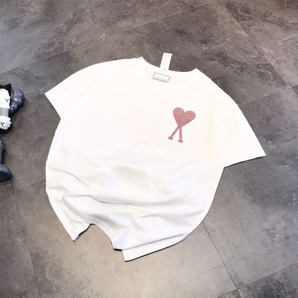 luxury design am drill peach heart short sleeve t-shirt women's summer white loose letter lovers casual bottom shirt
luxury design am drill peach heart short sleeve t-shirt women's summer white loose letter lovers casual bottom shirt