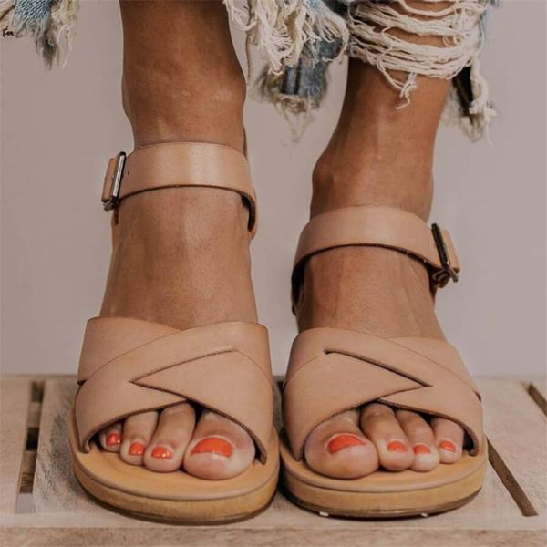 shoes summer sandals women 2021 retro flat with buckle strap round toe thick bottom roman solid mujer may28, Black
shoes summer sandals women 2021 retro flat with buckle strap round toe thick bottom roman solid mujer may28, Black