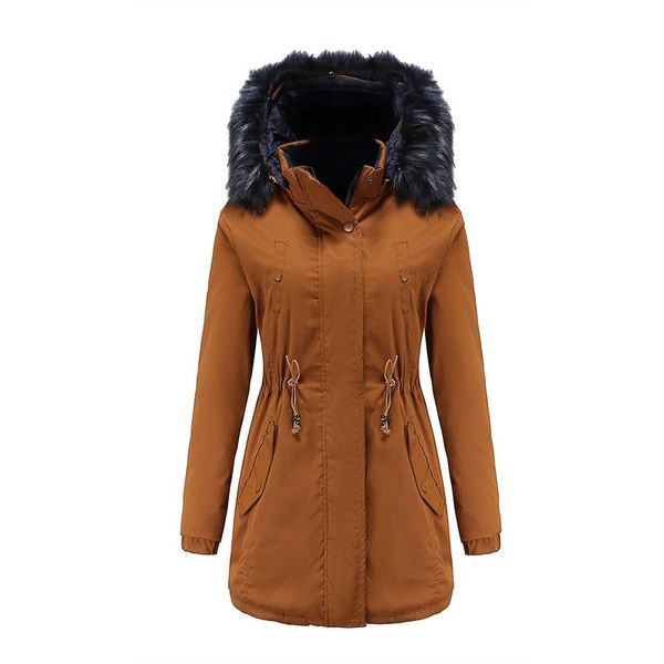 women's jackets 2021 winter plus-size cotton jacket coat fashion medium-length reversible warm big hair down overcoat for female, Black;brown
women's jackets 2021 winter plus-size cotton jacket coat fashion medium-length reversible warm big hair down overcoat for female, Black;brown
