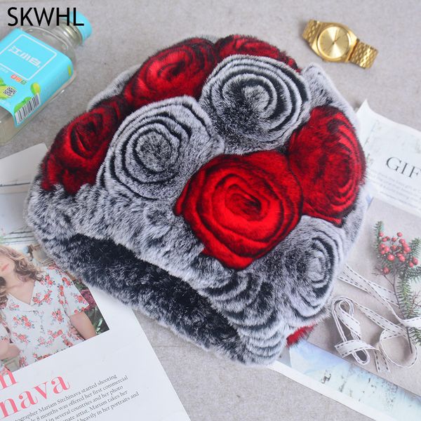fashion floral winter caps for girls real fur knit cap women warm rex rabbit hat natural fur beanies braid hats, Silver
fashion floral winter caps for girls real fur knit cap women warm rex rabbit hat natural fur beanies braid hats, Silver
