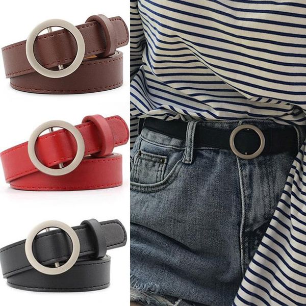 belts women belt imitation leather alloy buckle waistband non-hole circle button waist for leisure jeans fashion dress ladies, Black;brown
belts women belt imitation leather alloy buckle waistband non-hole circle button waist for leisure jeans fashion dress ladies, Black;brown