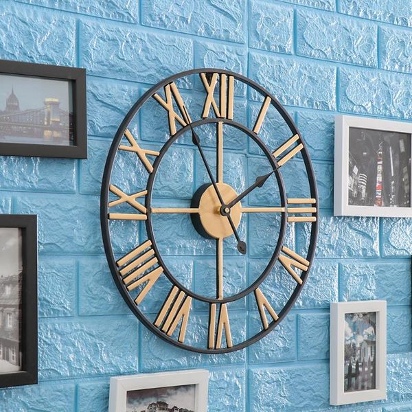 wall clocks 40/50cm vintage nordic roman numeral clock large round wrought hollow metal mute quartz watch home garden decor
wall clocks 40/50cm vintage nordic roman numeral clock large round wrought hollow metal mute quartz watch home garden decor