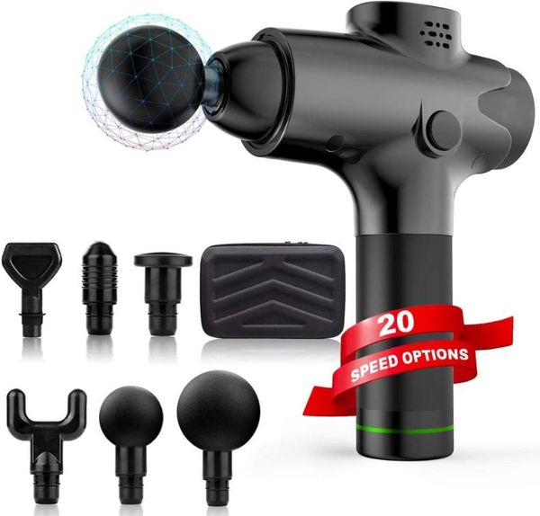 massage gun 20 speed adjustable percussion 6 interchangeable heads deep tissue muscle quiet handheld massager
massage gun 20 speed adjustable percussion 6 interchangeable heads deep tissue muscle quiet handheld massager